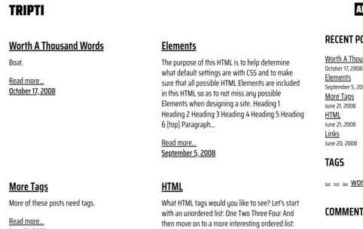 Tripti (screenshot desktop)