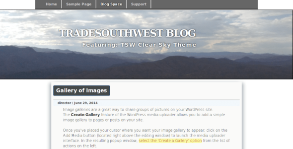 TSW Clear Sky (WordPress)