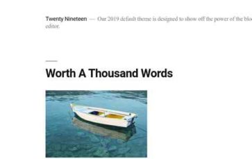 Twenty Nineteen (screenshot desktop)