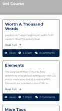 Uni Course (screenshot mobile)