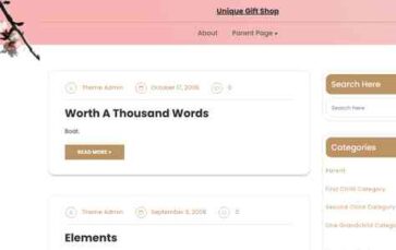 Unique Gift Shop (screenshot desktop)