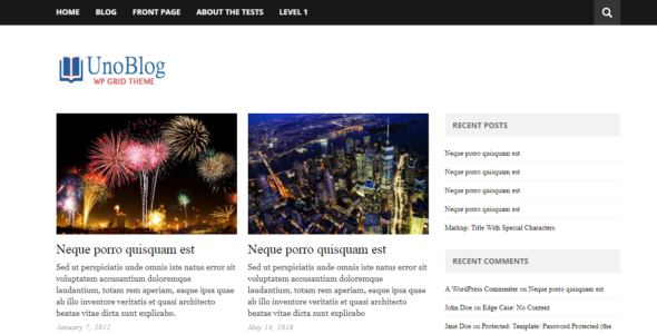 UnoBlog Lite (WordPress)