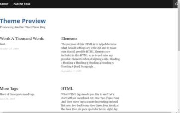 UnoBlog Lite (screenshot desktop)