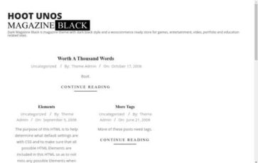 Unos Magazine Black (screenshot desktop)