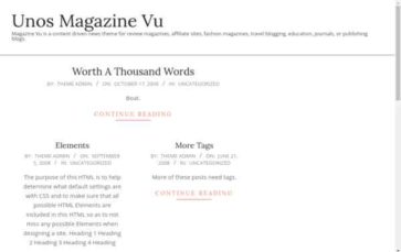 Unos Magazine Vu (screenshot desktop)