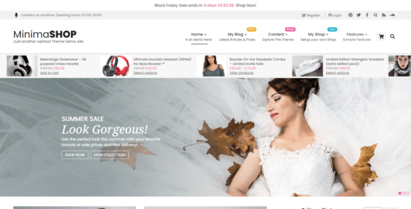 Unos Minima Shop (WordPress)