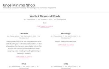 Unos Minima Shop (screenshot desktop)