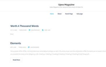 Upeo Magazine (screenshot desktop)