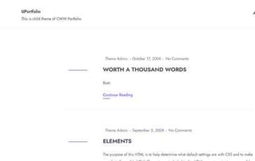 UPortfolio (screenshot desktop)