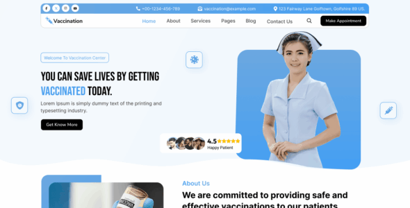 Vaccination Center (WordPress)