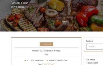Vegan Cafe Restaurant (screenshot desktop)
