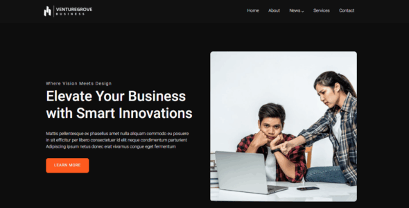Venture Grove Dark (WordPress)