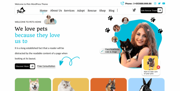 Vet Care Center (WordPress)