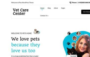 Vet Care Center (screenshot desktop)