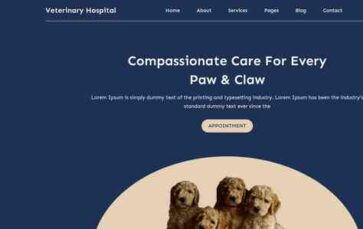 Veterinary Hospital (screenshot desktop)