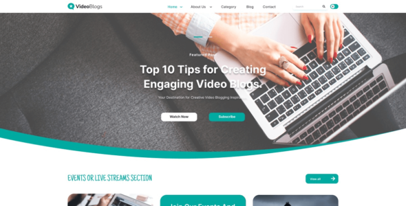 Vlog Channel (WordPress)