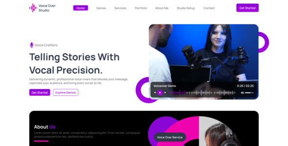 Voice Over Studio (WordPress)