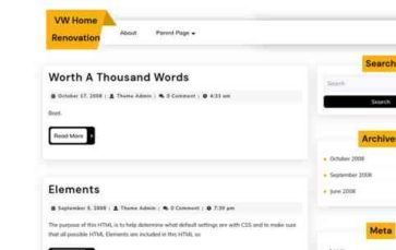 VW Home Renovation (screenshot desktop)