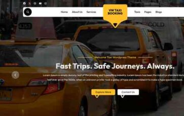 VW Taxi Booking (screenshot desktop)