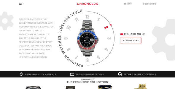 Watch Store Shop (WordPress)