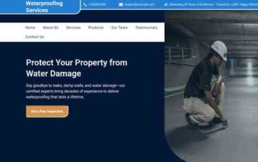 Waterproofing Services (screenshot desktop)
