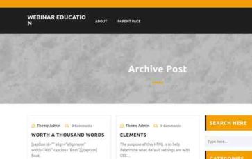 Webinar Education (screenshot desktop)