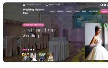 Wedding Planner Firm (screenshot desktop)