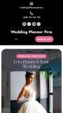 Wedding Planner Firm (screenshot mobile)
