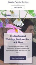 Wedding Planning Services (screenshot mobile)
