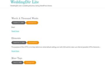 WeddingDir Lite (screenshot desktop)
