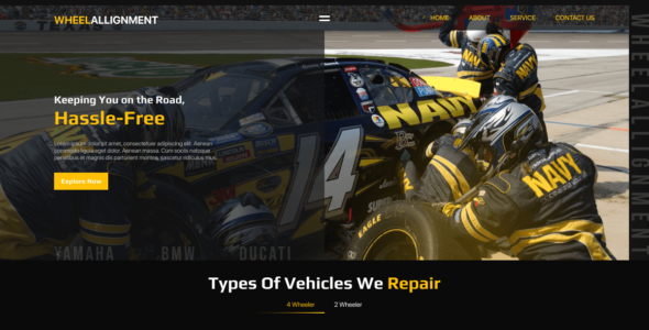 Wheel Alignment Service (WordPress)