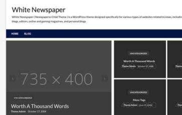 White Newspaper (screenshot desktop)