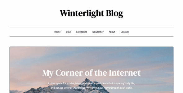 Winterlight Blog (WordPress)