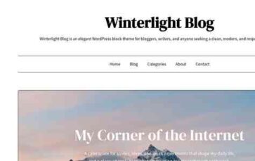 Winterlight Blog (screenshot desktop)