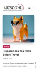 Wisdom Blogger (screenshot mobile)