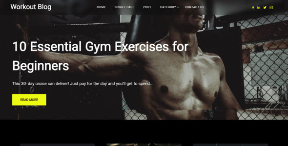 Workout Blog (WordPress)