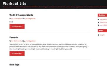 Workout Lite (screenshot desktop)