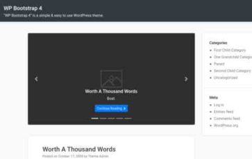 WP Bootstrap 4 (screenshot desktop)