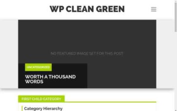 WP Clean Green (screenshot desktop)