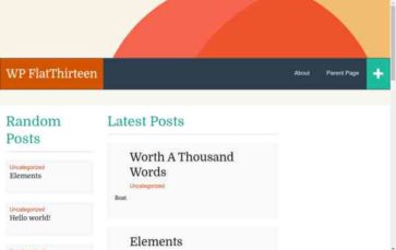 WP FlatThirteen (screenshot desktop)