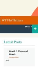 WP FlatThirteen (screenshot mobile)