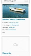 WP StrapBlogger Lite (screenshot mobile)