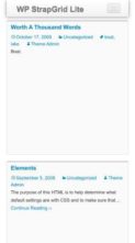 WP StrapGrid Lite (screenshot mobile)