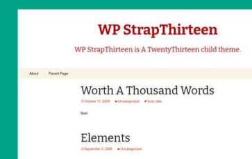 WP StrapThirteen (screenshot desktop)