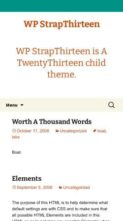 WP StrapThirteen (screenshot mobile)