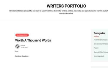 Writers Portfolio (screenshot desktop)