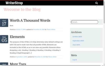 Screenshot Desktop WriterStrap (screenshot desktop)