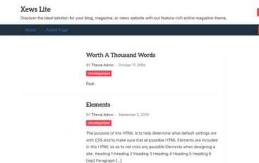 Xews Lite (screenshot desktop)