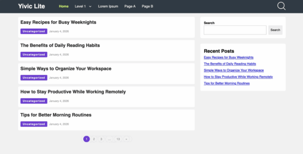 Yivic Lite (WordPress)