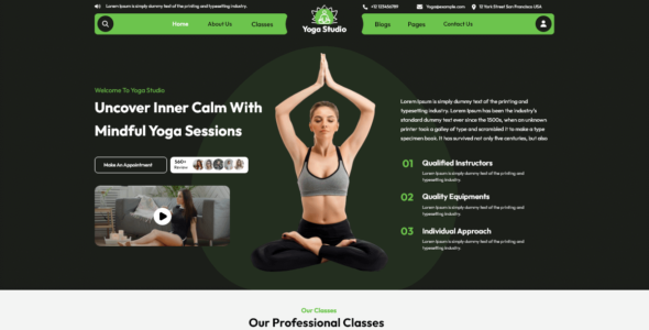 Yoga Center (WordPress)